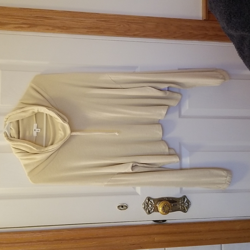 BP Oversise Crop Sweater Drawstring Cowl Neck Hacci cropped XL NWT
